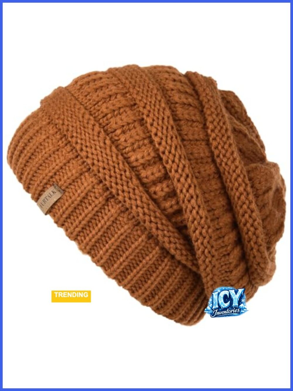 Slouchy Knit Beanie Warm Acrylic Winter Hat Casual Outdoor